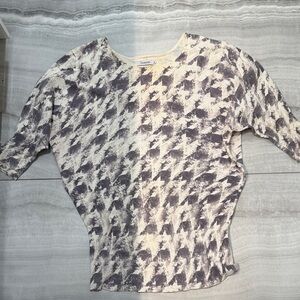 Women's Short Sleeve Houndstooth Top